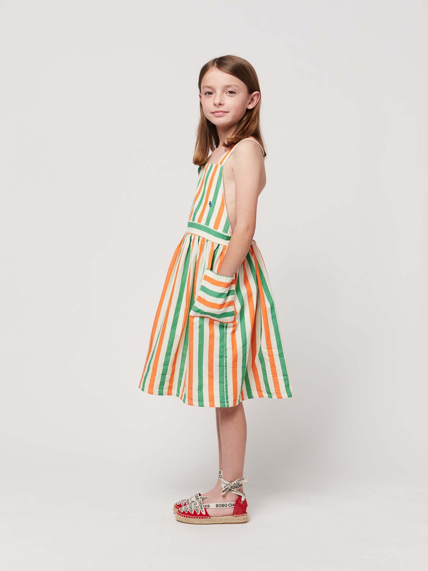 Vertical Stripes Woven Dress