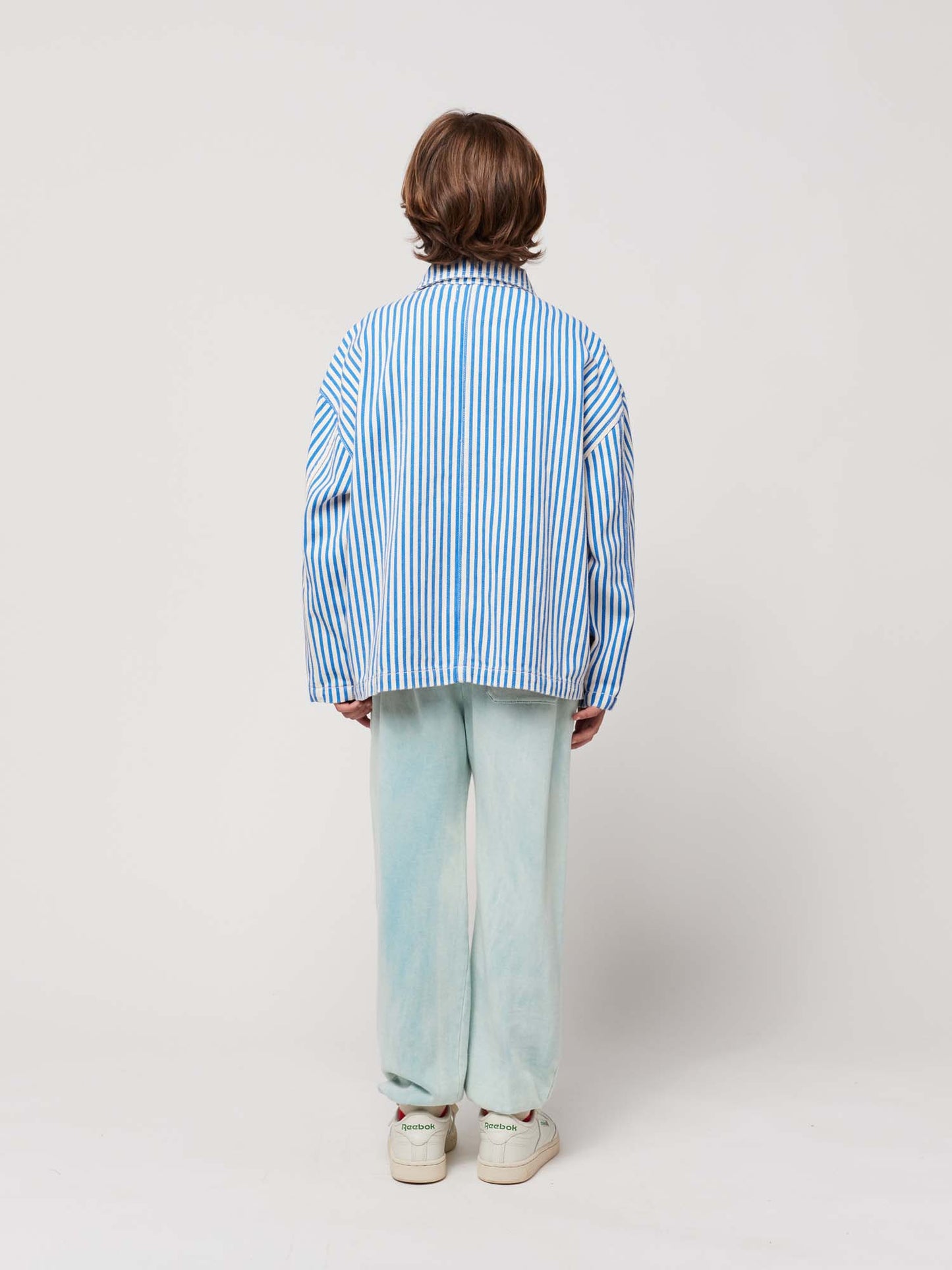 Load image into Gallery viewer, Striped Colour Block Denim Jacket
