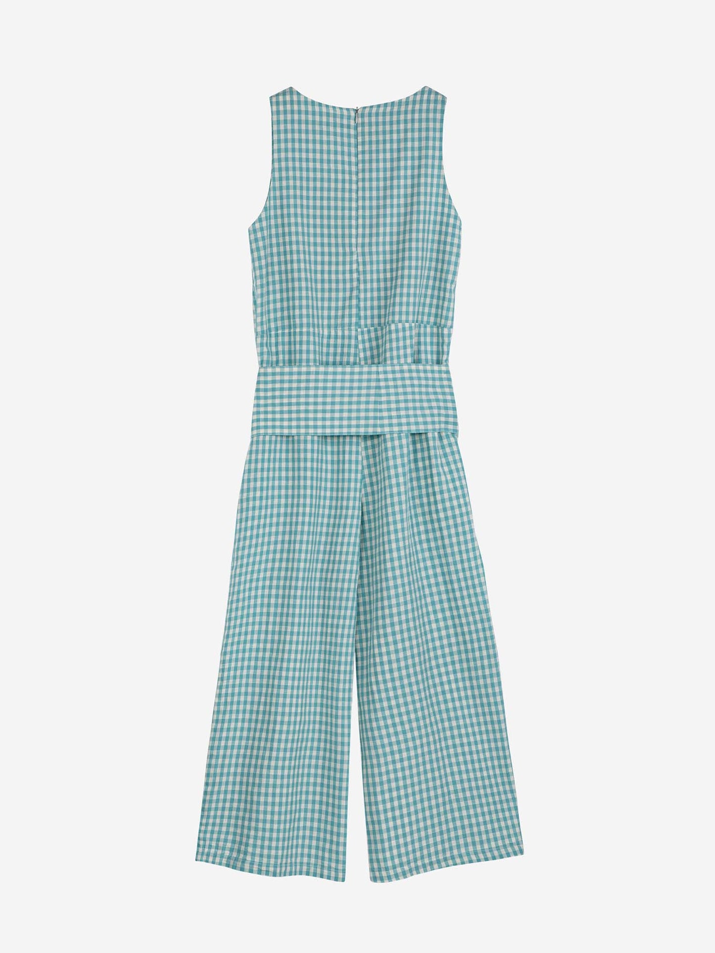 Load image into Gallery viewer, Vichy V-neck Sleeveless Overall
