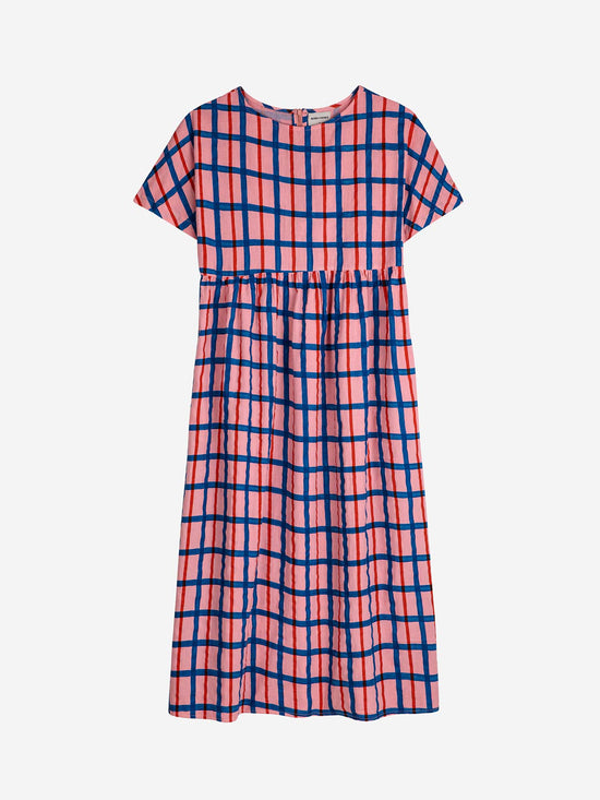 Multicoloured Checked Print Dress