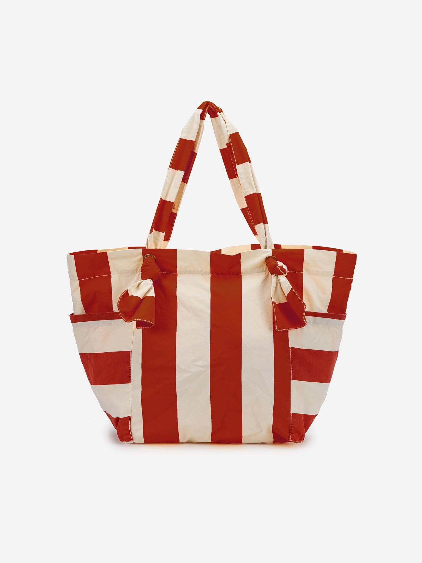 Striped Multipockets Cotton Bag