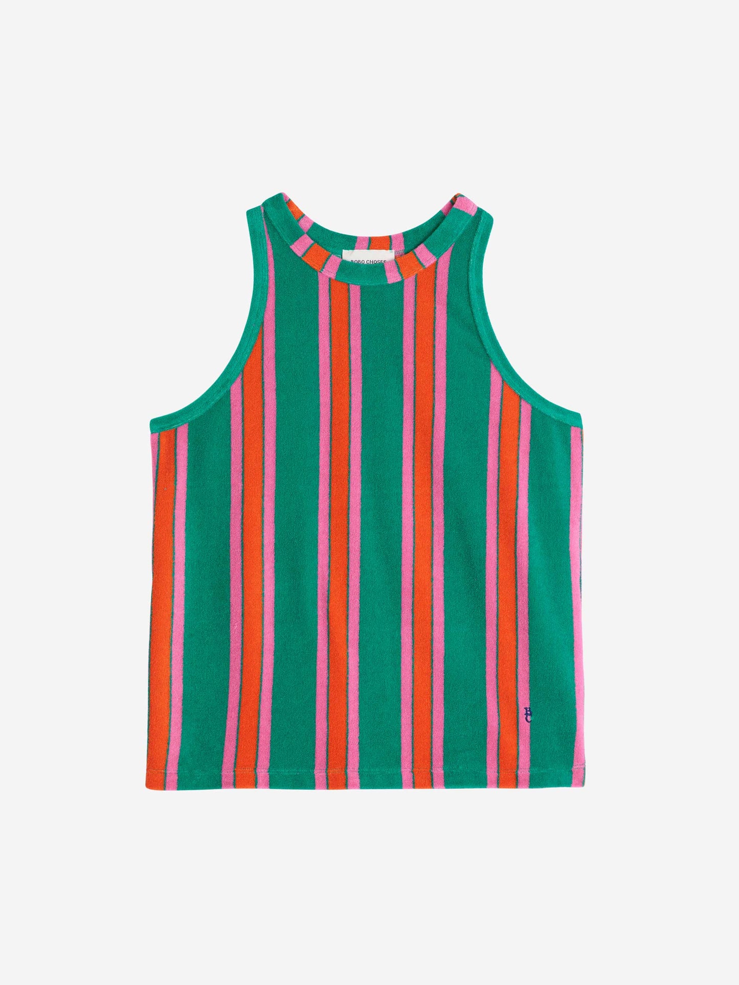 Multicolour Stripes Terry Tank Top