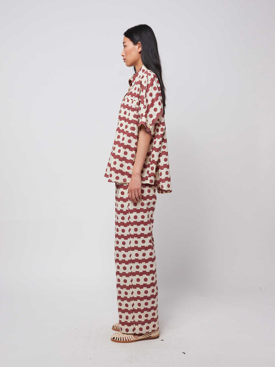 Geometric Print Oversize Shirt