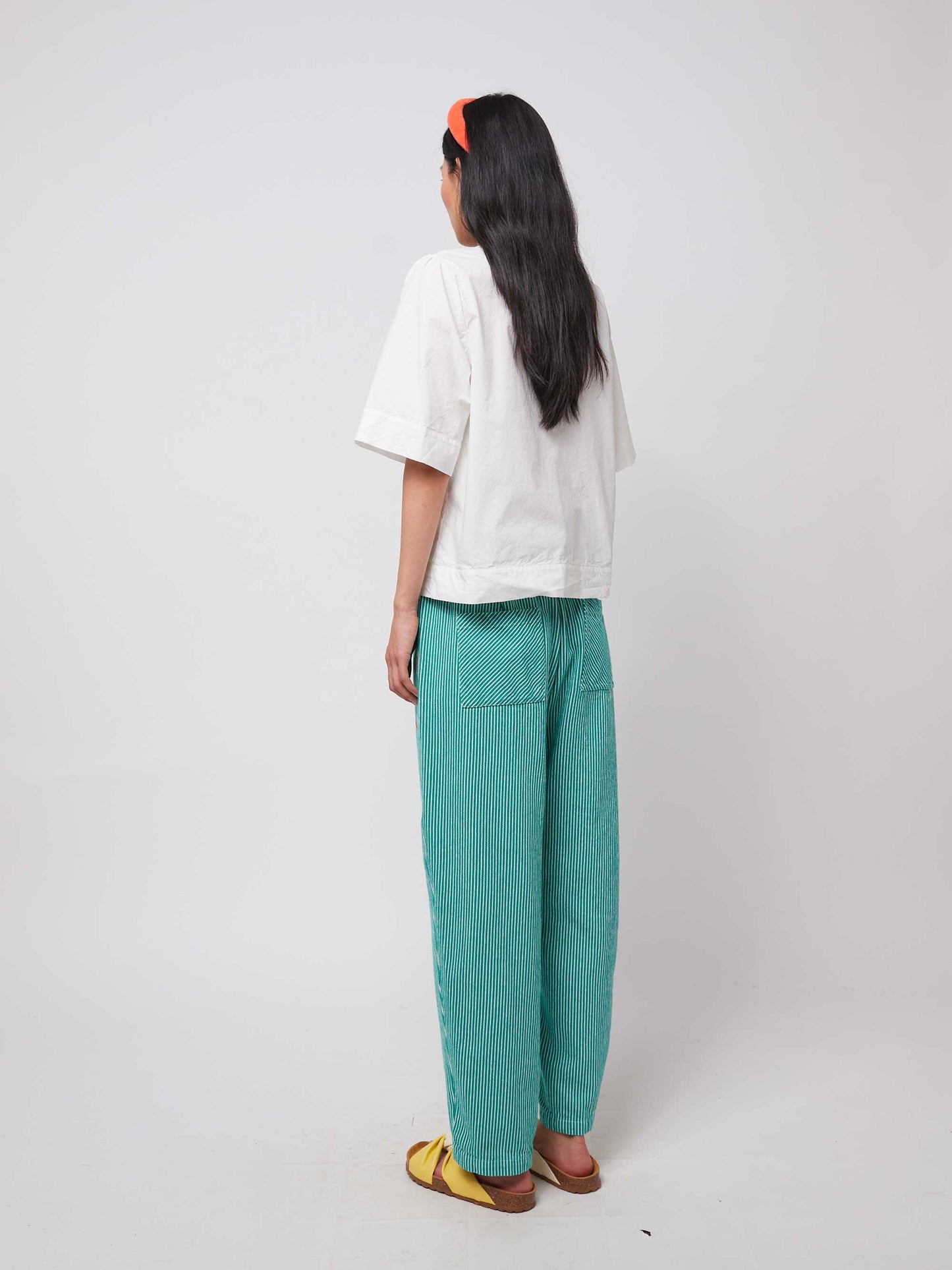 Striped Twill Cocoon Pants