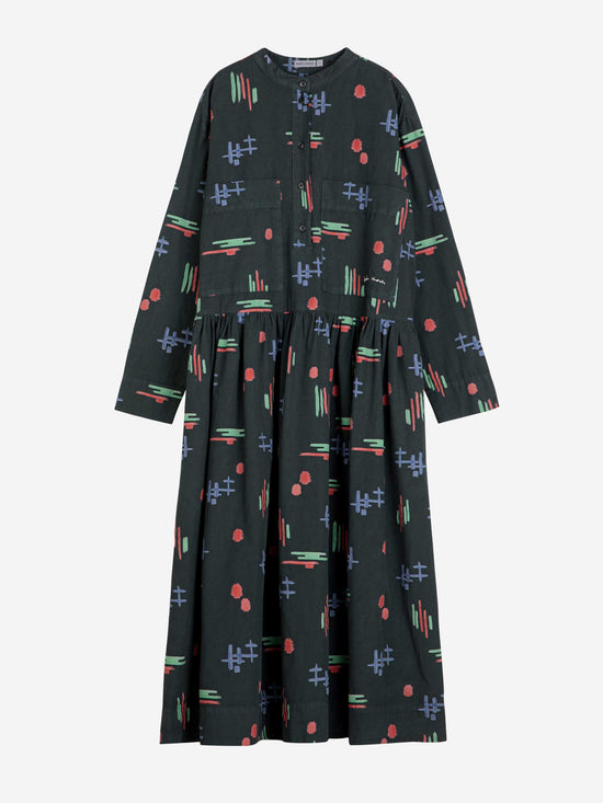 Multicolour Print Loose Fit Dress