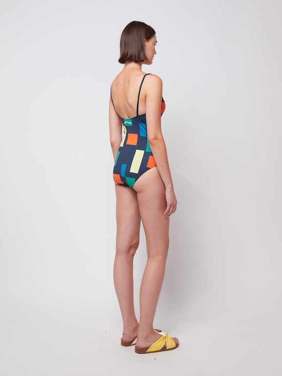 Colour Block Recycled Swimsuit