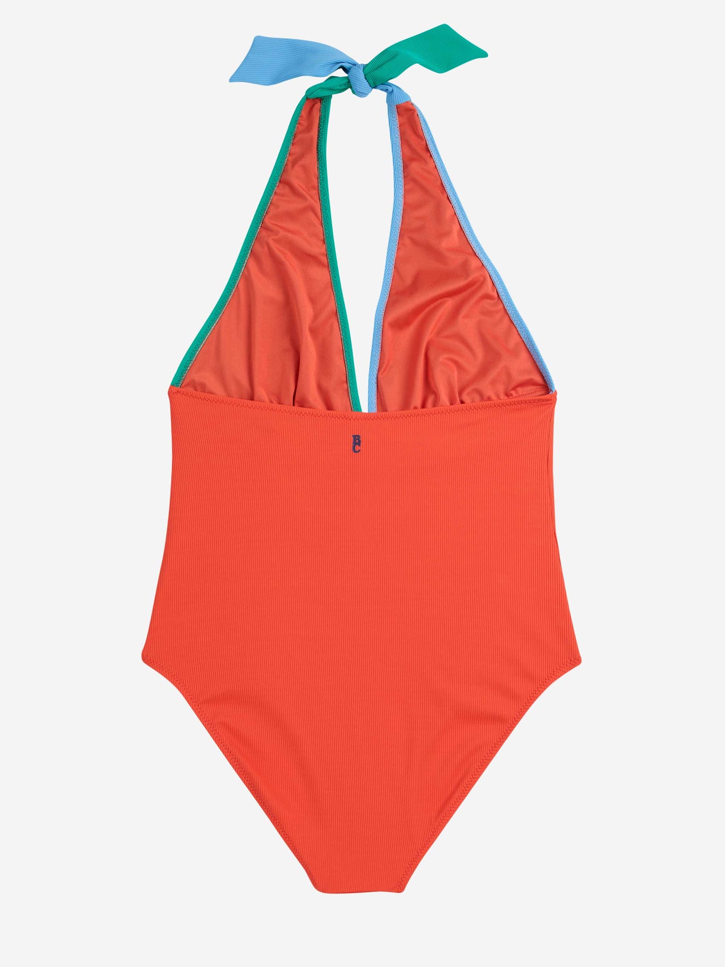 Colour Block Terry V-neck Swimsuit