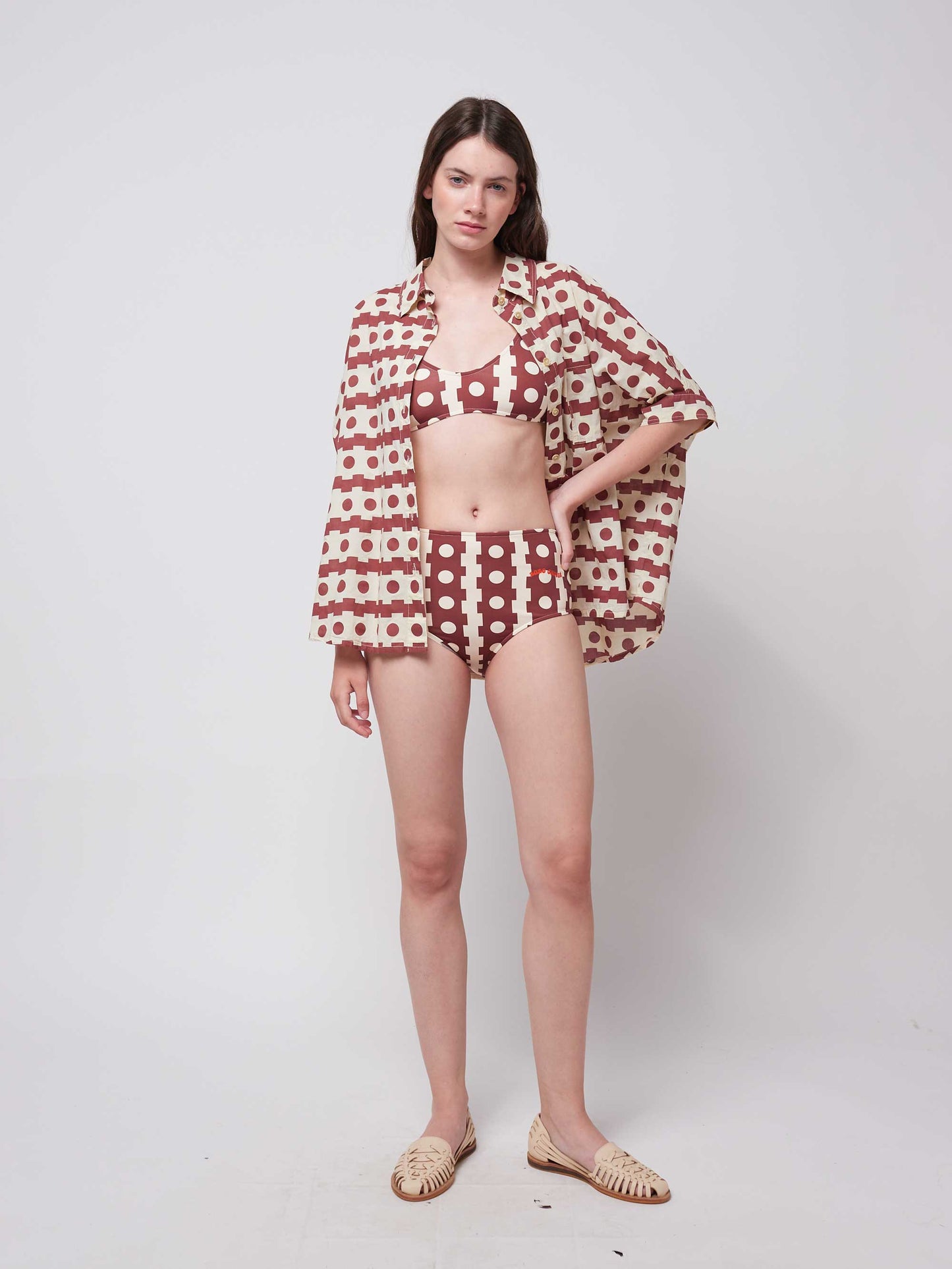 Geometrical Print Bikini Top