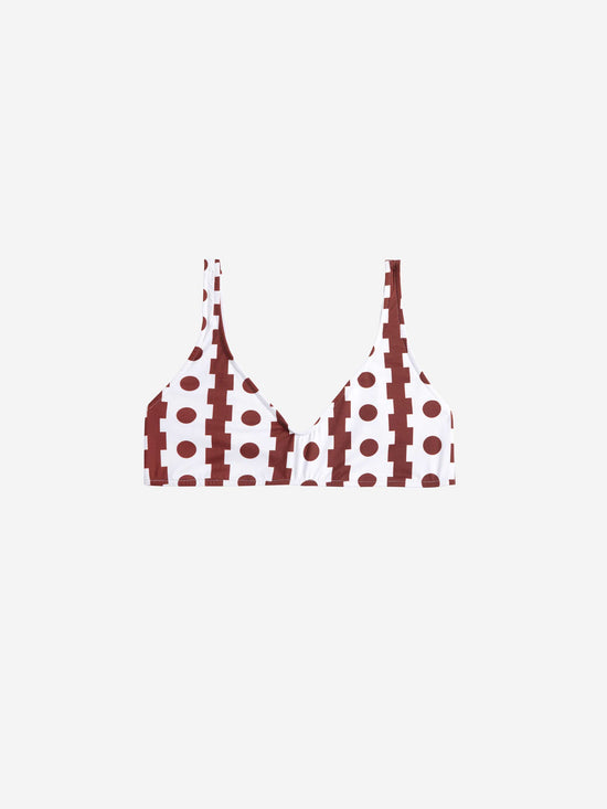 Geometrical Print Bikini Top