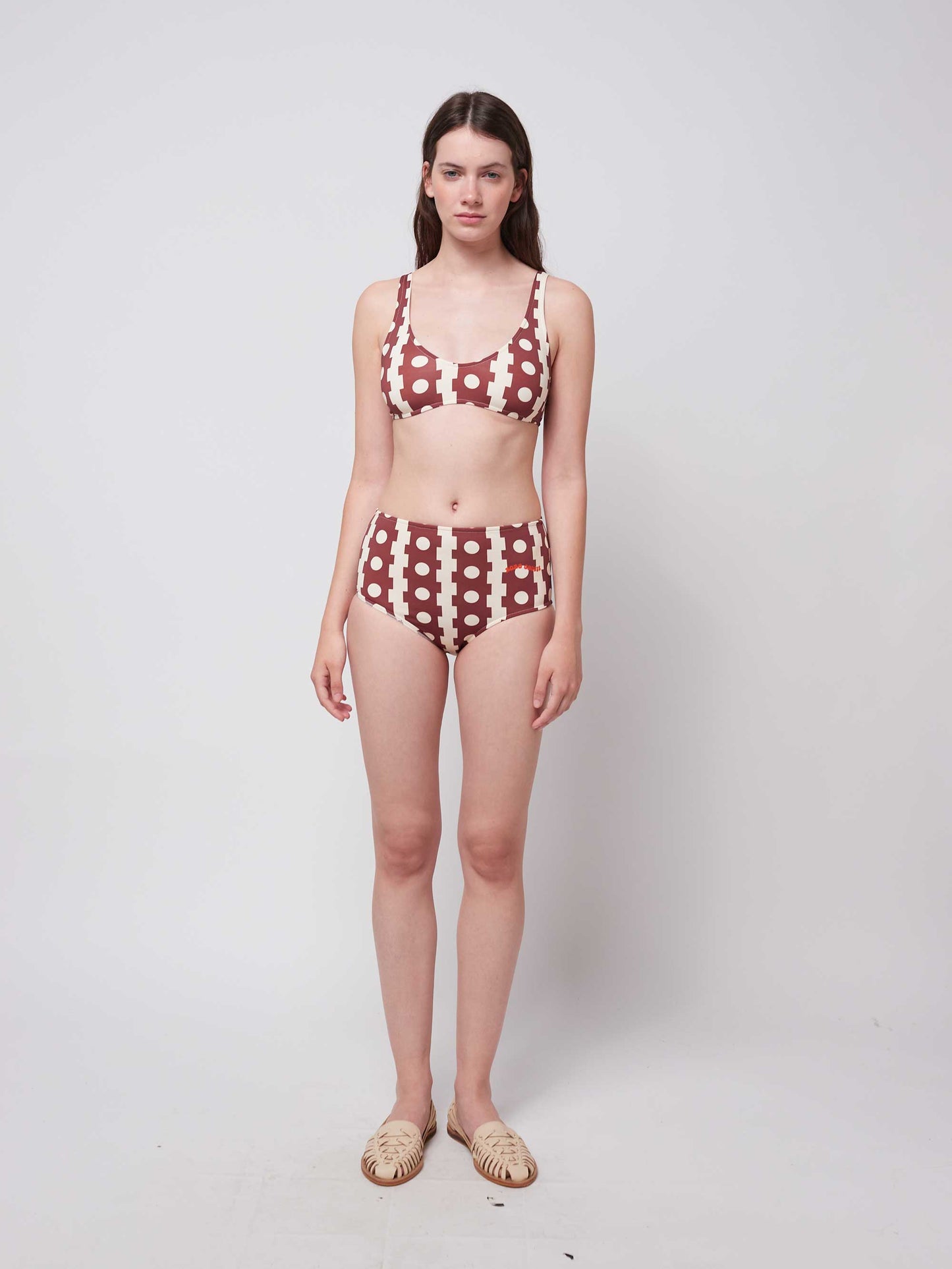 Geometrical Print Bikini Top