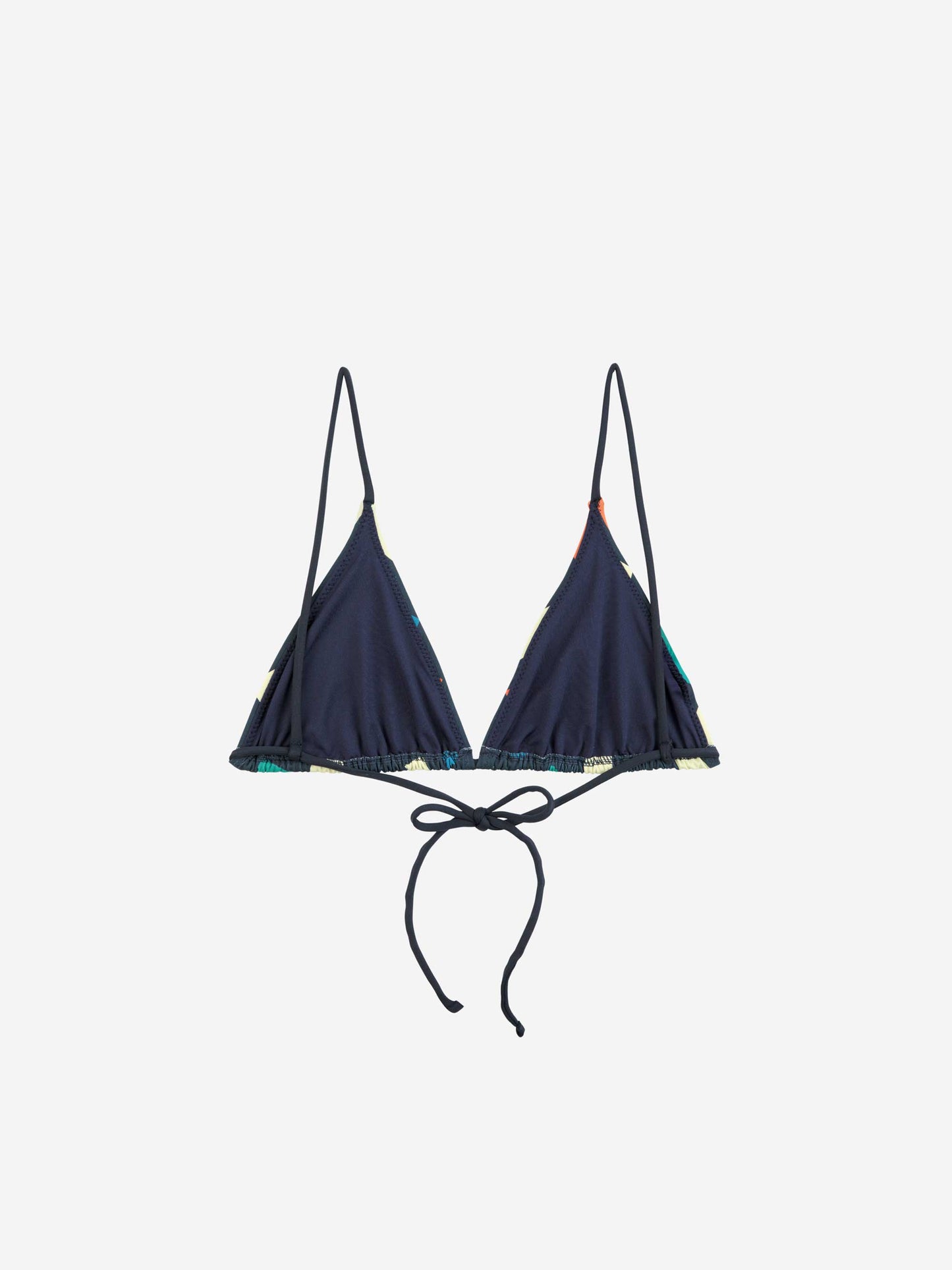 Colour Block Print Recycled Bikini Top