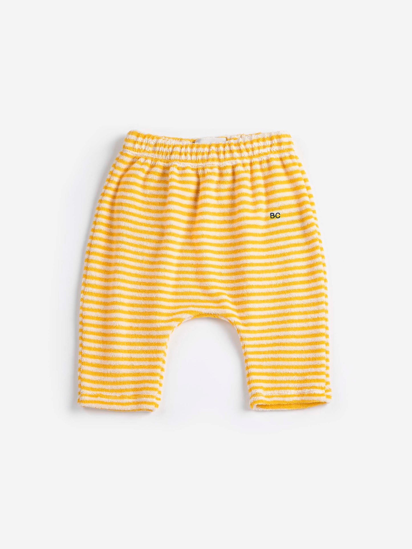 Yellow Stripes Terry Cloth Harem Pants