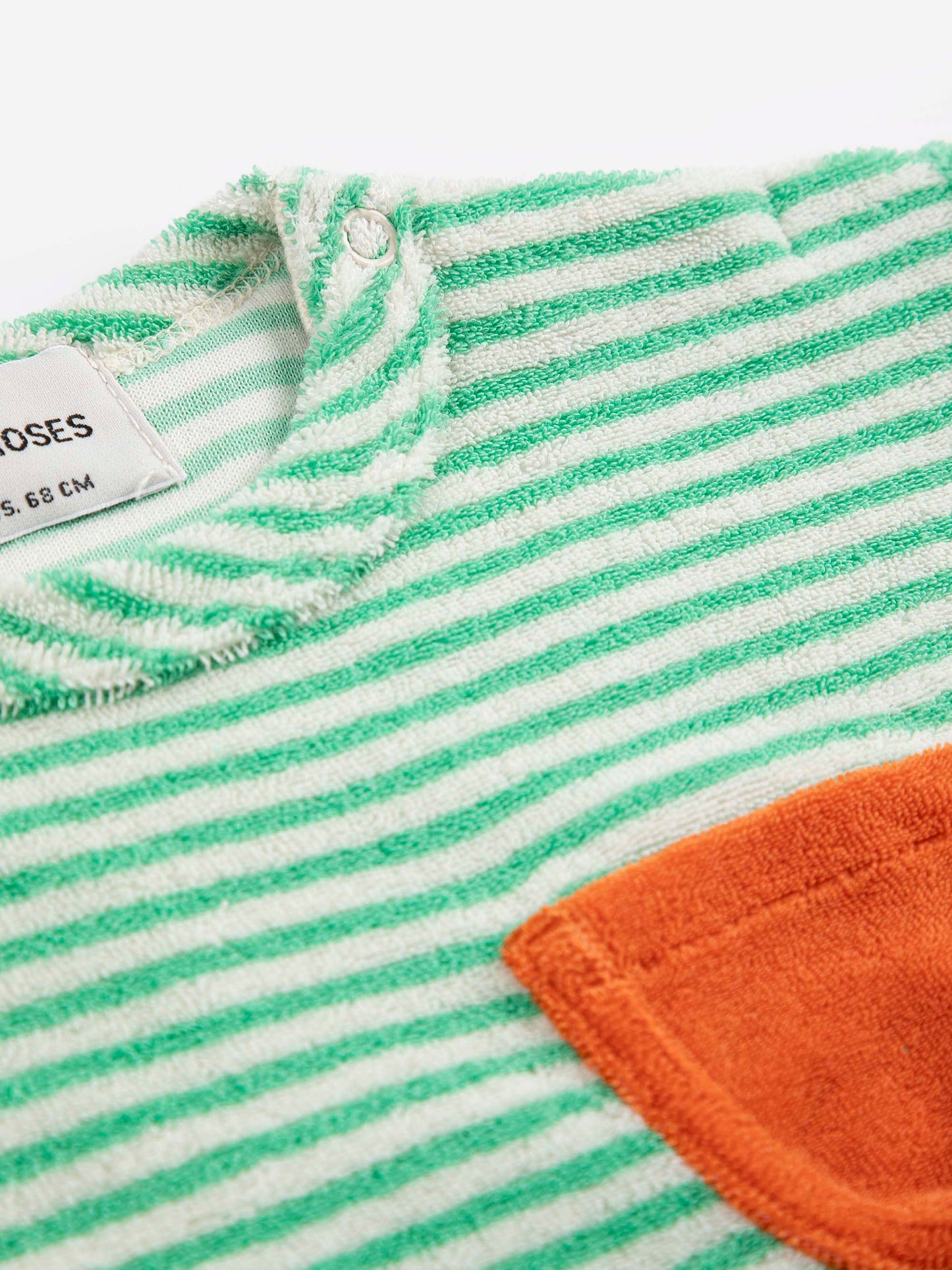 Green Stripes Terry Cloth T-Shirt