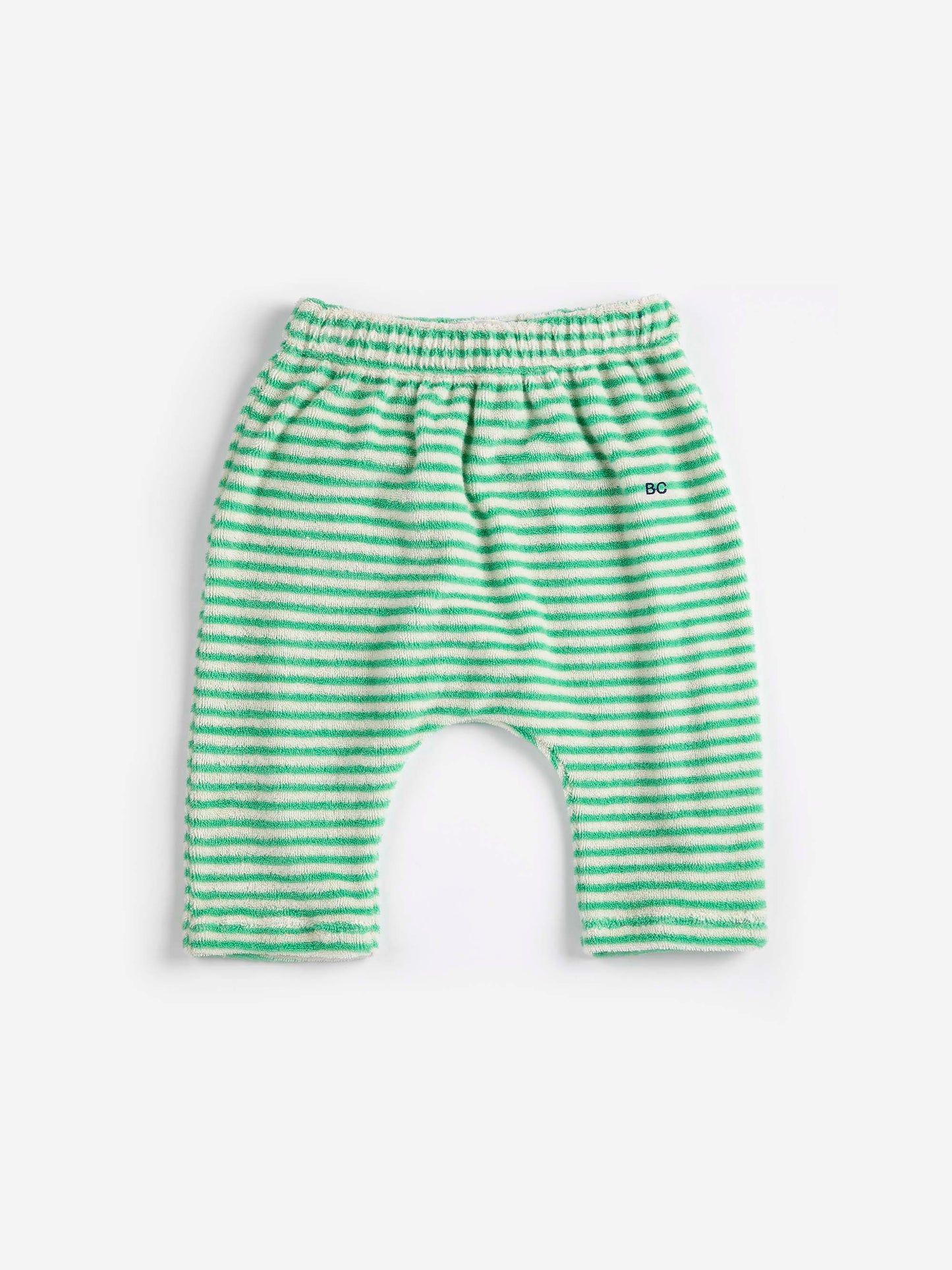 Green Stripes Terry Cloth Harem Pants