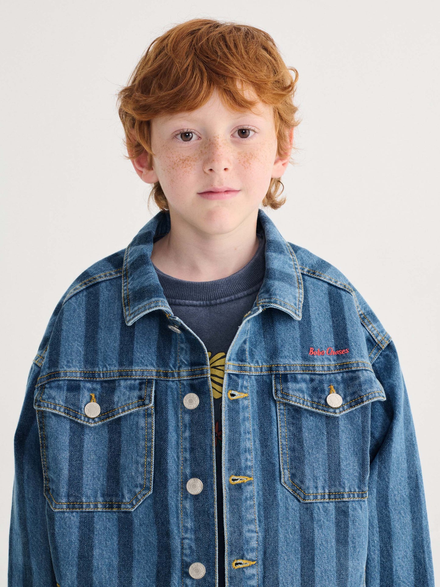 Bobo Choses Striped Denim Jacket