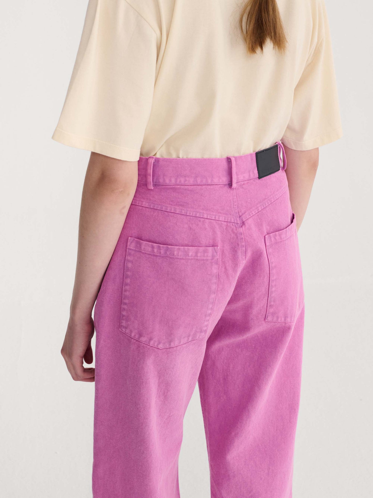 Washed Twill Boot Cut Pants