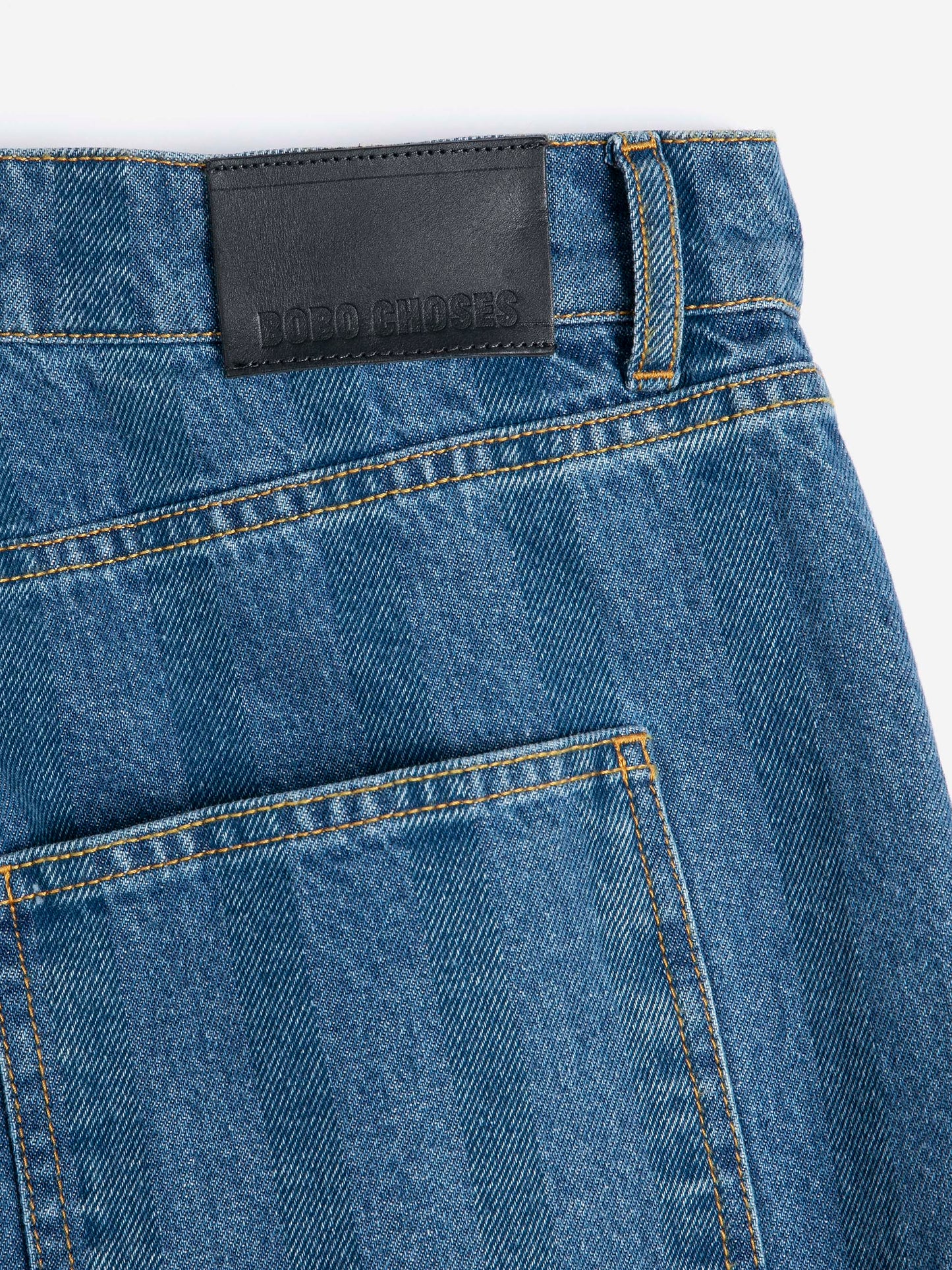 Striped Wide-Leg Denim Pants