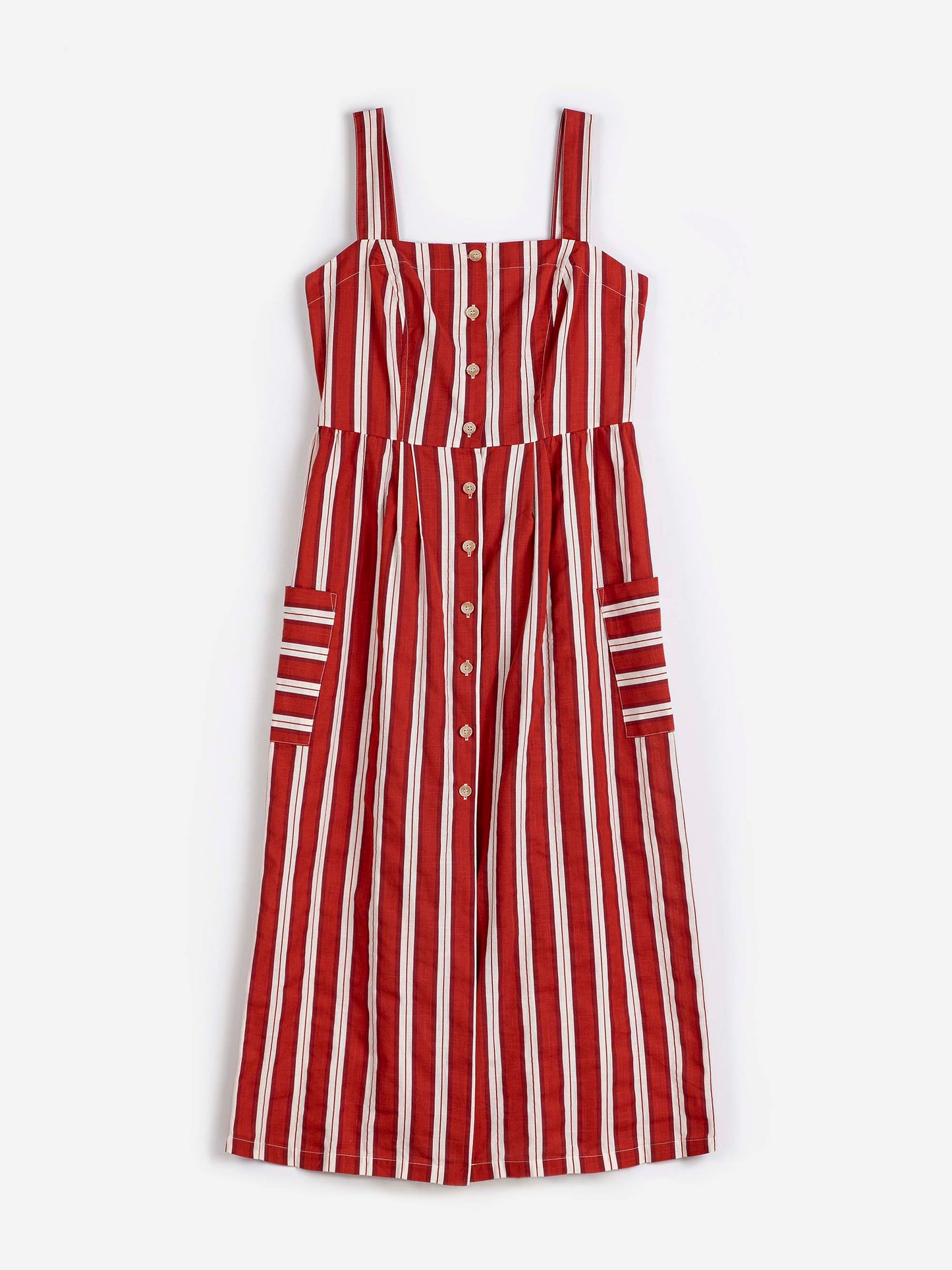 Striped Evase Strap Dress