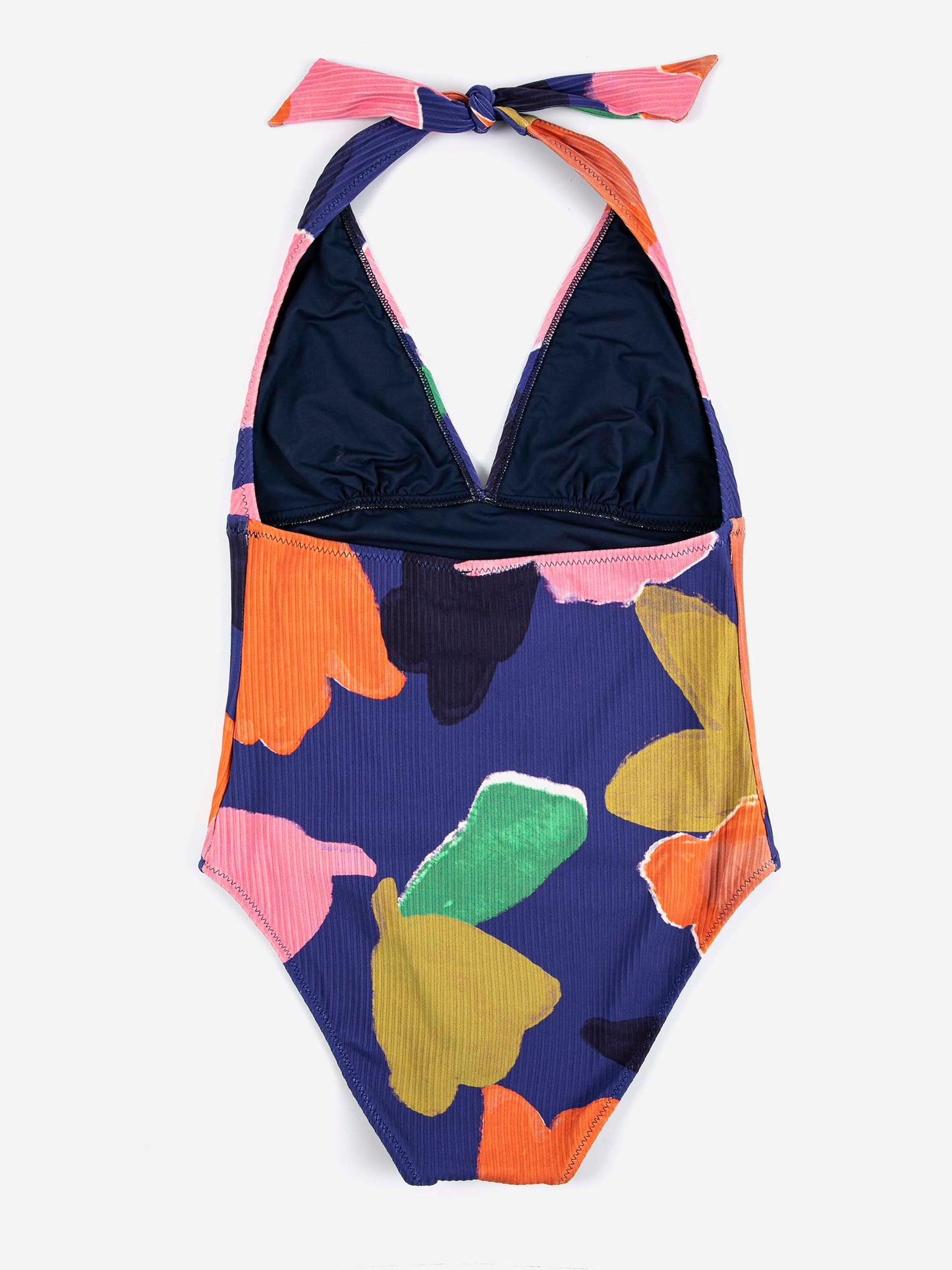 Blooming Colour Pattern V-Neck Swimsuit
