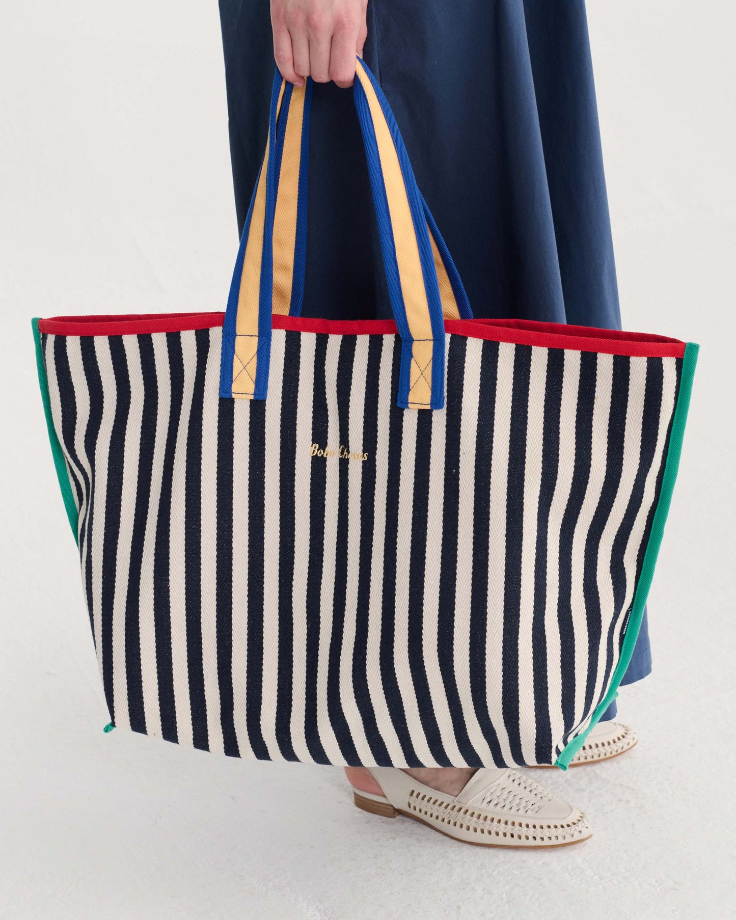 Colour Block Cotton Bag