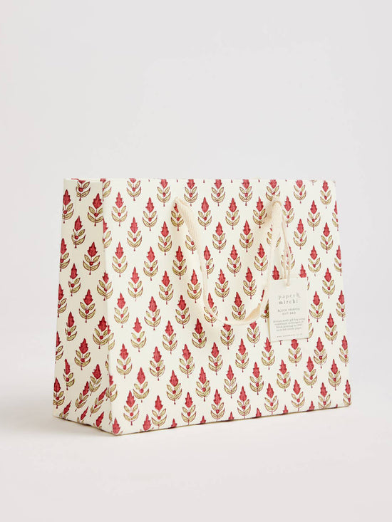 Buti Scarlet Hand Block Printed Gift Bag