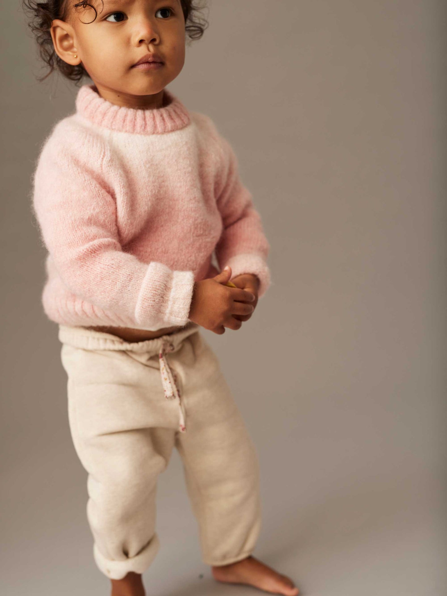 Silver Pink Soft Baby Sweater