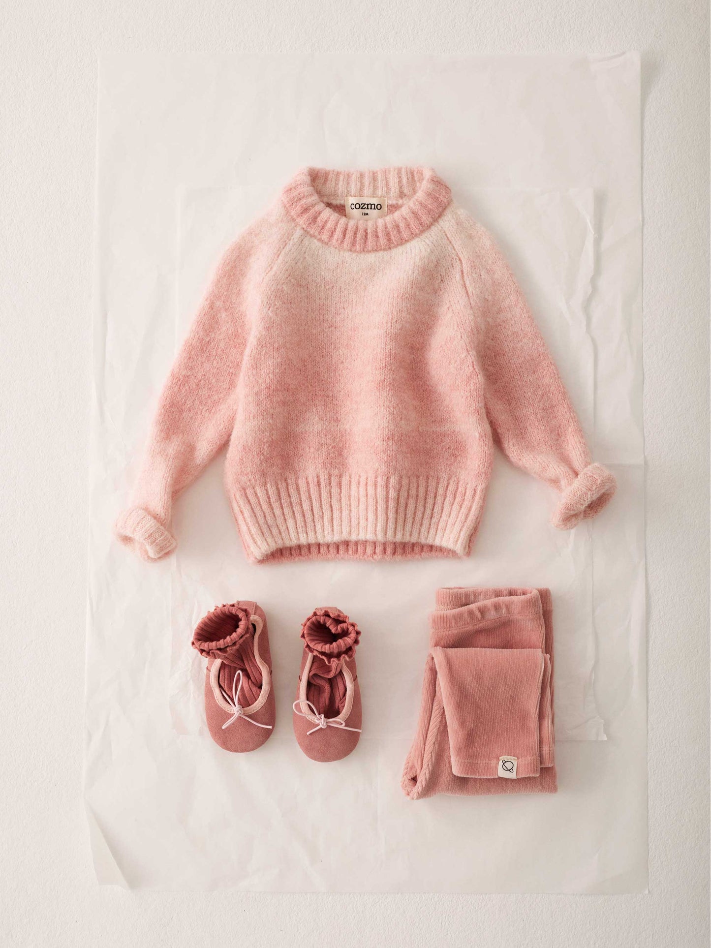 Silver Pink Soft Baby Sweater