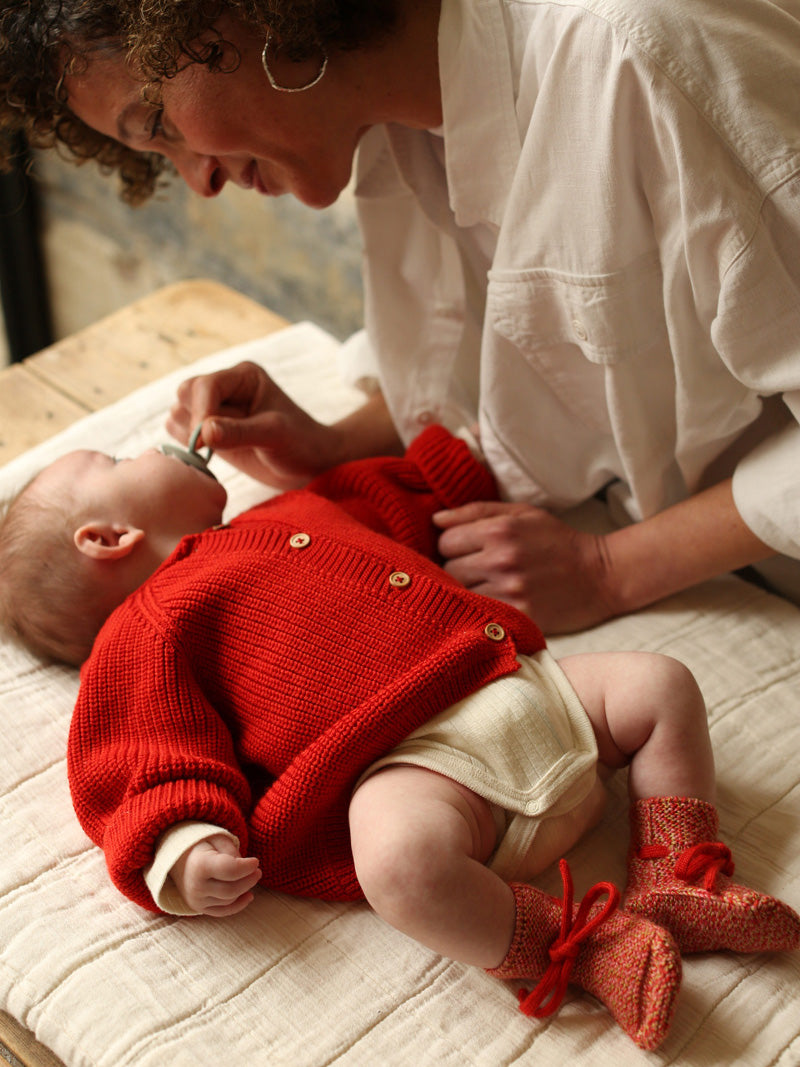 Red Inga Cardigan