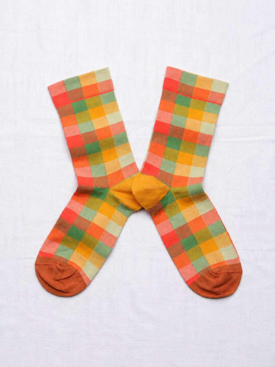 Multicolour Plaid Socks