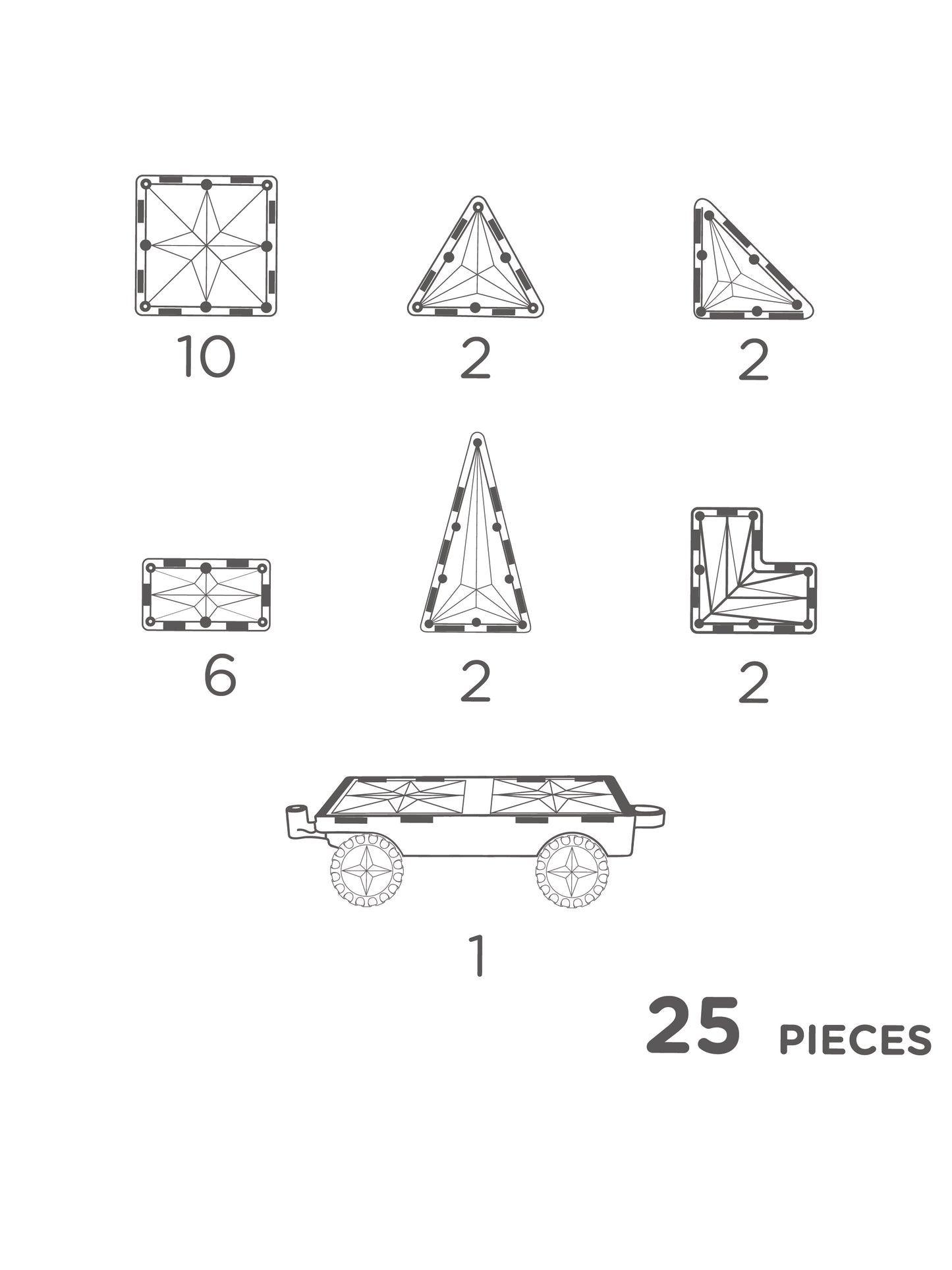 Intense Wheels Magnetic Tile Set