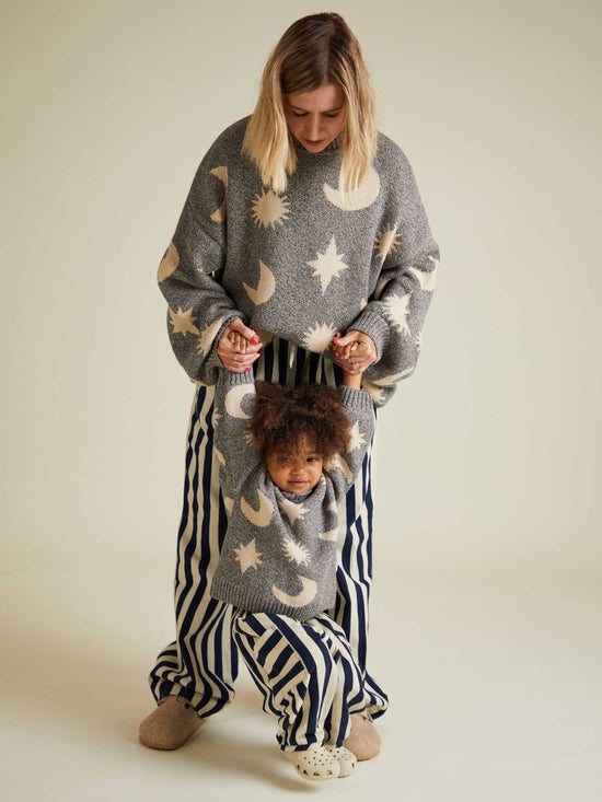 Cozmo Midnight Moon Star Women's Sweater