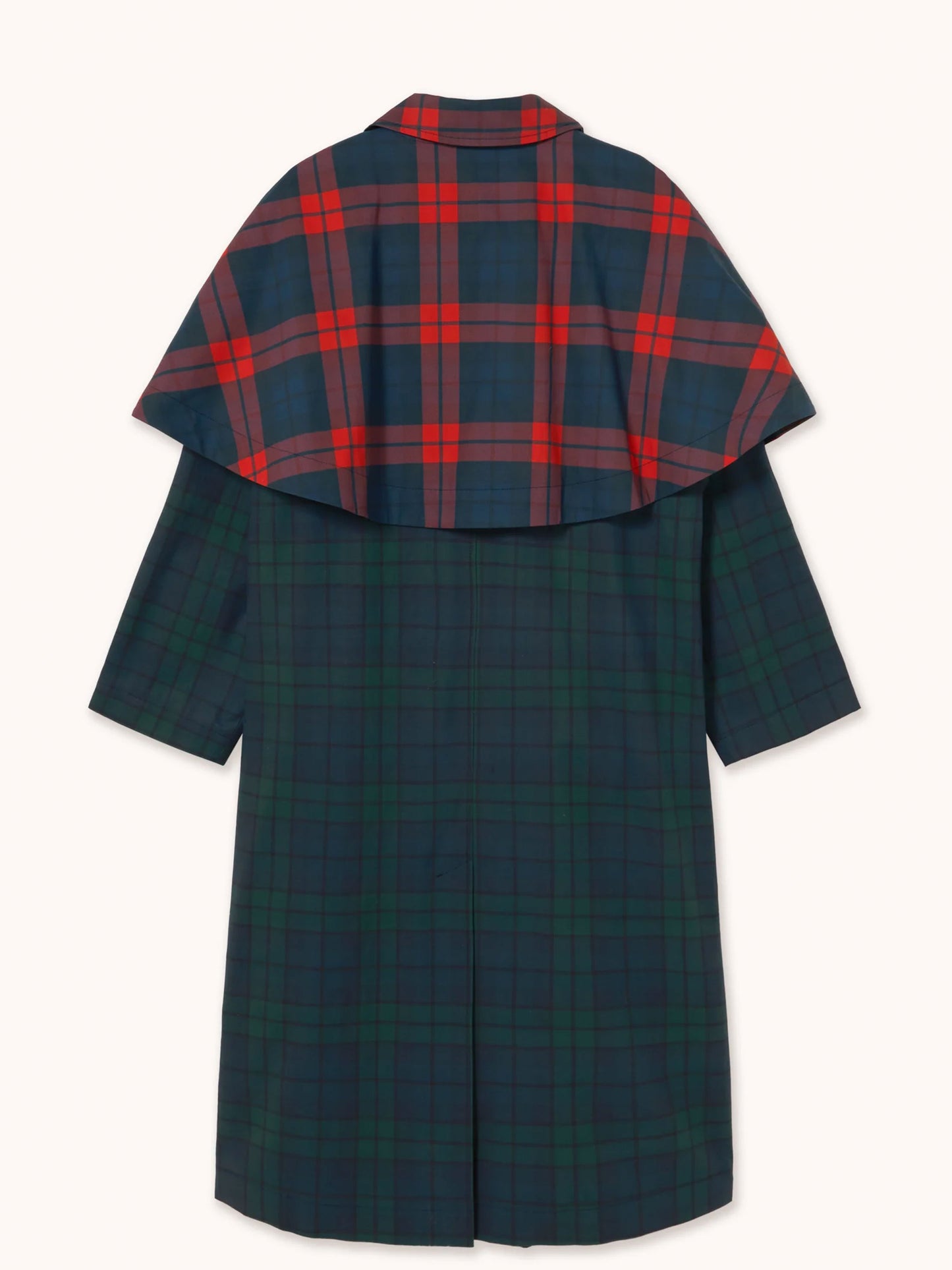 Check Long Trench Coat