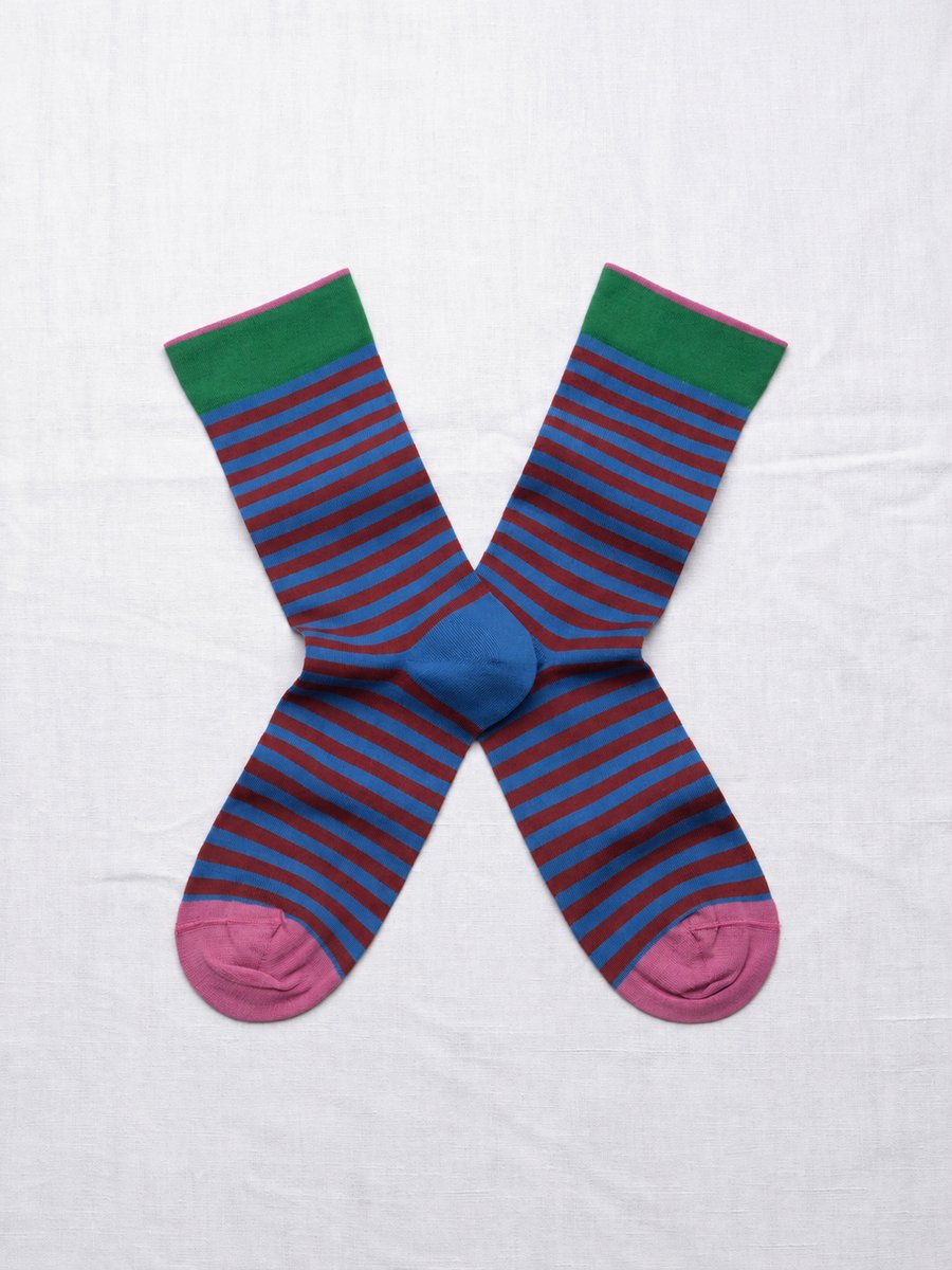 Cobalt Stripe Socks
