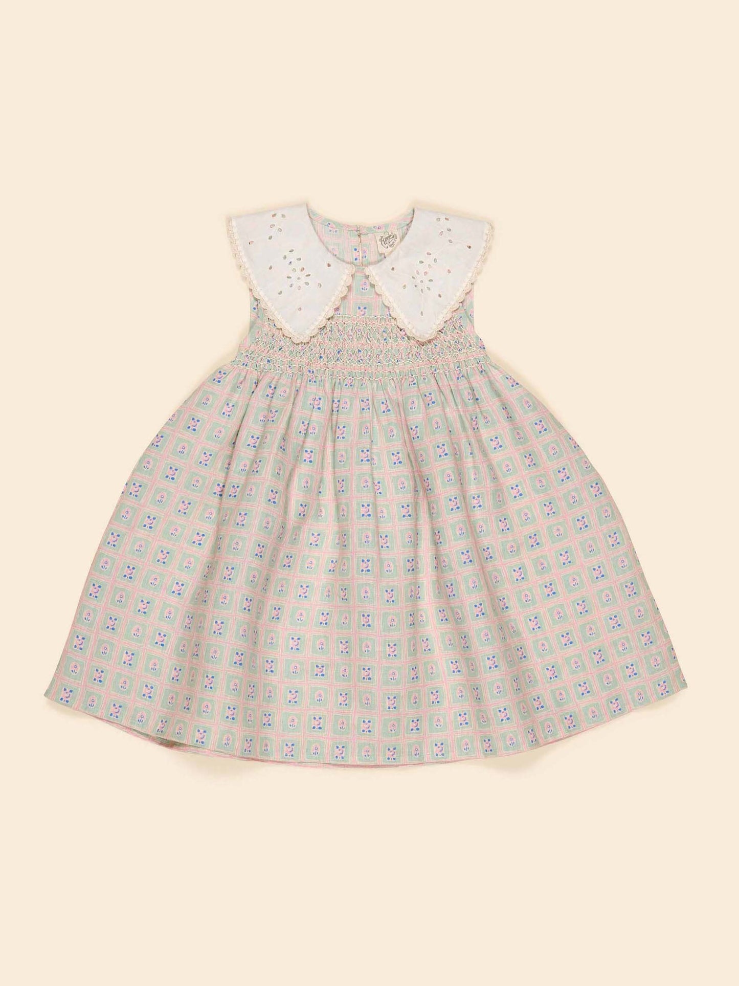 Cornelia Sleeveless Smock Dress - Rosepanel Mint