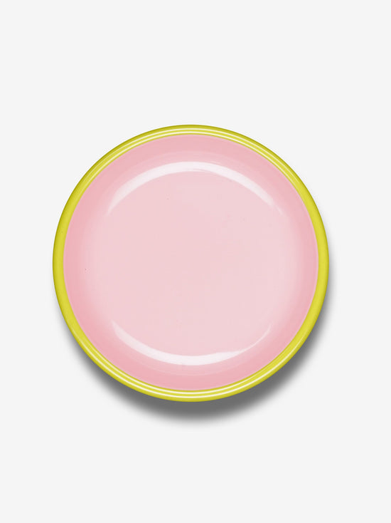 Pink & Olive Colorama Small Enamel Plate