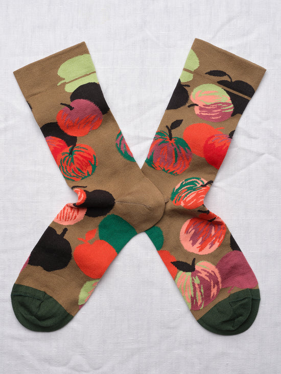 Taupe Apple Socks