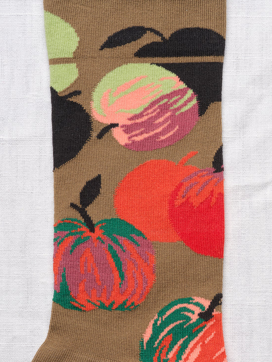 Taupe Apple Socks