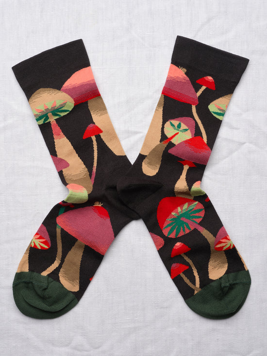 False Black Mushroom Socks