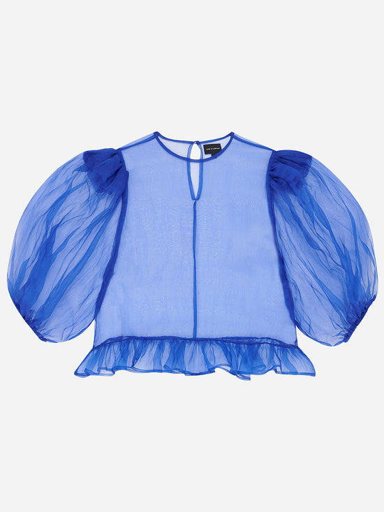 Load image into Gallery viewer, Cobalt Puff Sleeve Top
