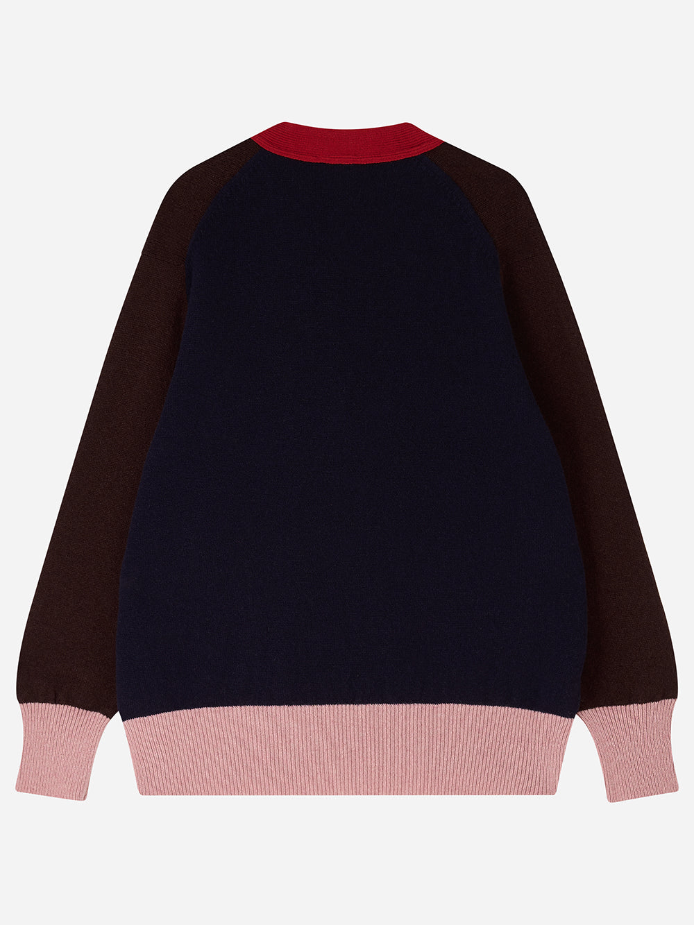 Berry Colour Block Cardigan