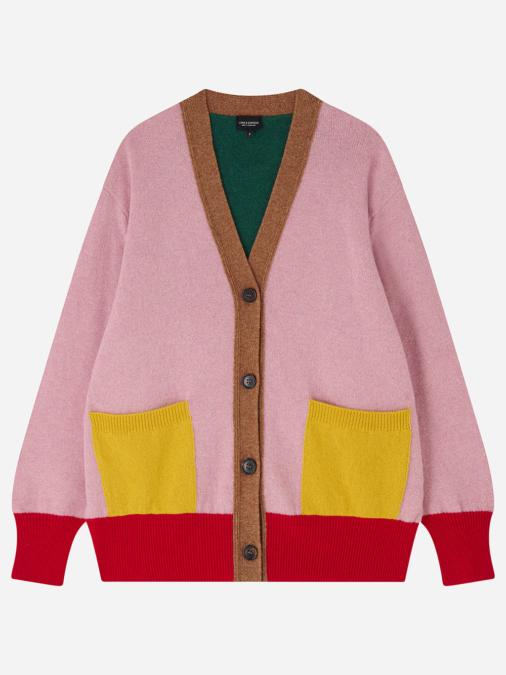 Rose Colour Block Cardigan