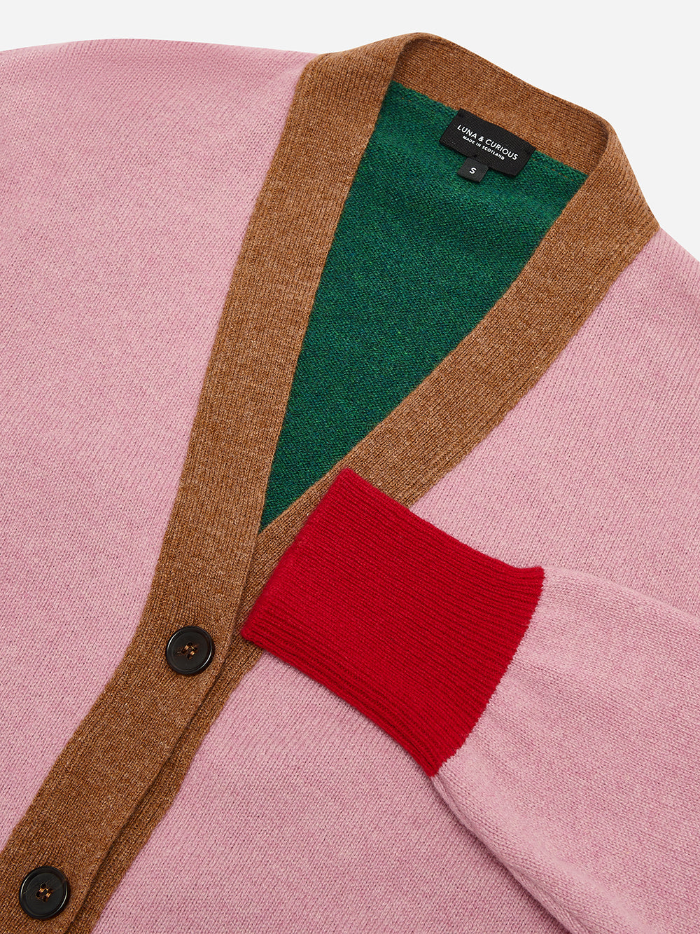 Rose Colour Block Cardigan