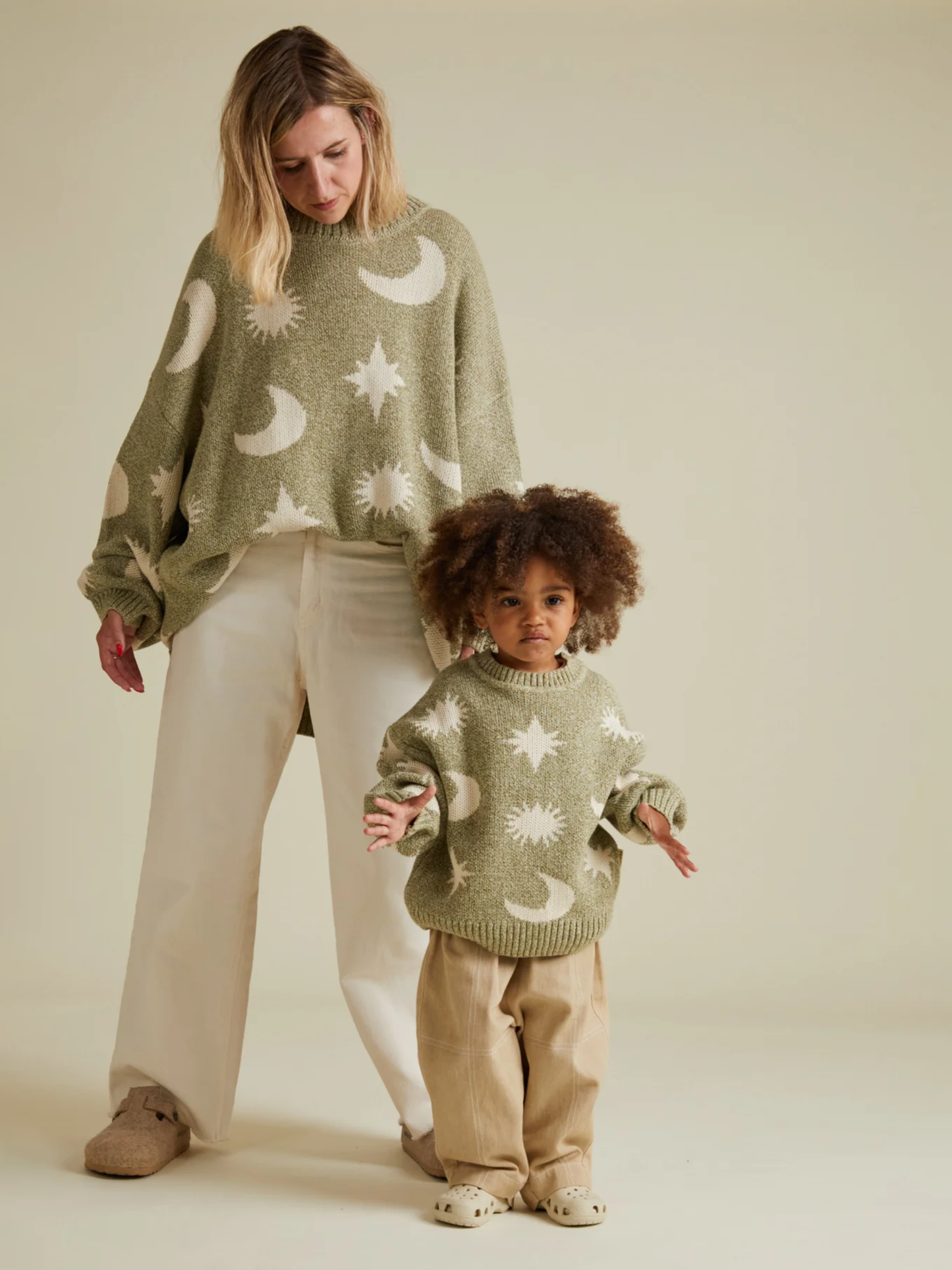 Cozmo Matcha Moon & Stars Sweater