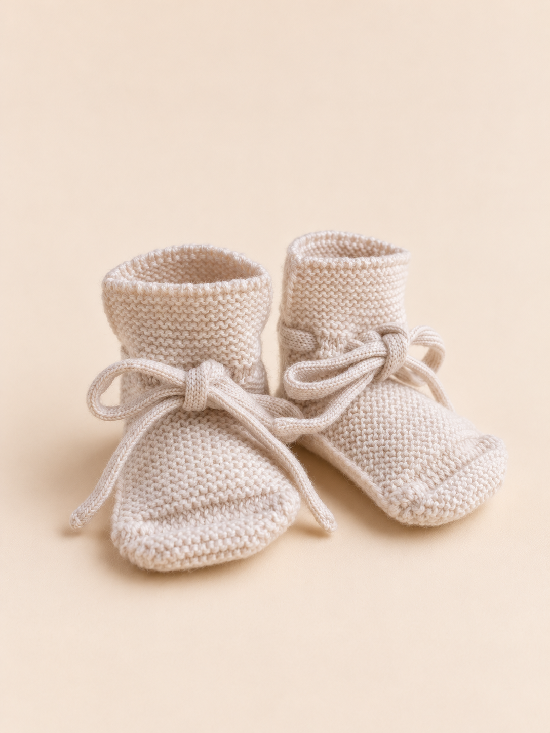 Cream Baby Booties