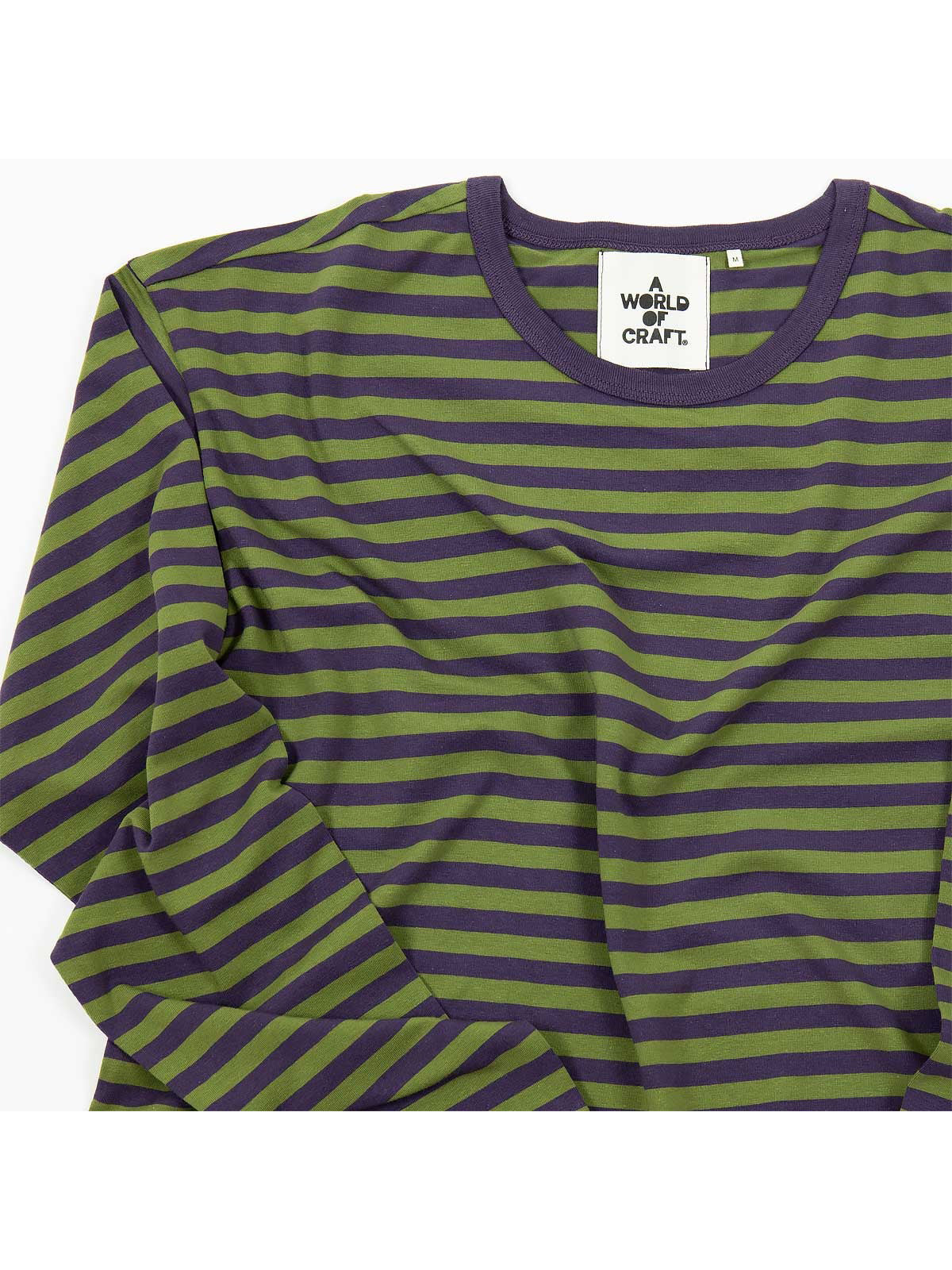 Olive & Aubergine Striped Long Sleeved T-Shirt