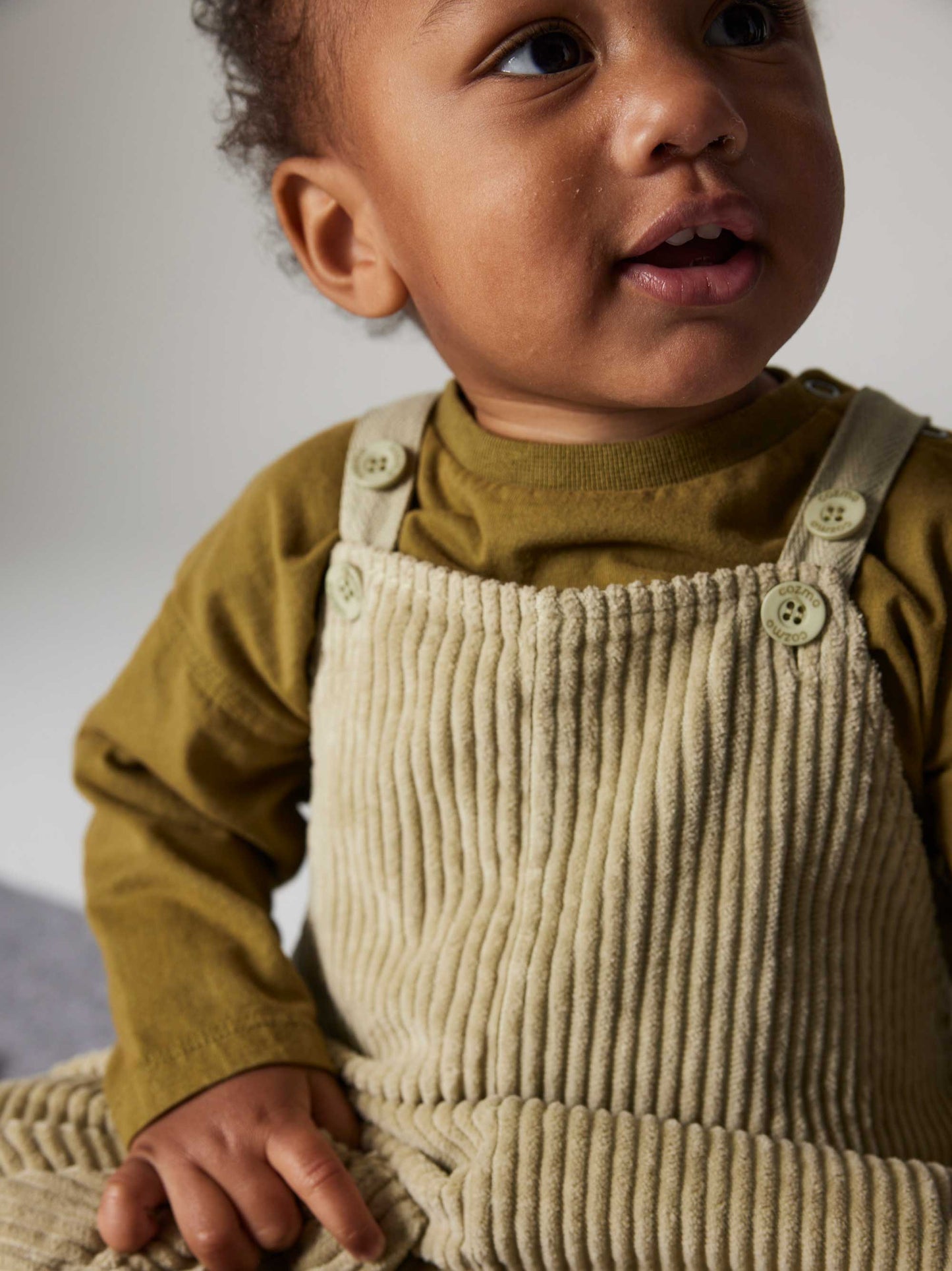 Soft Green Organic Cord Overalls