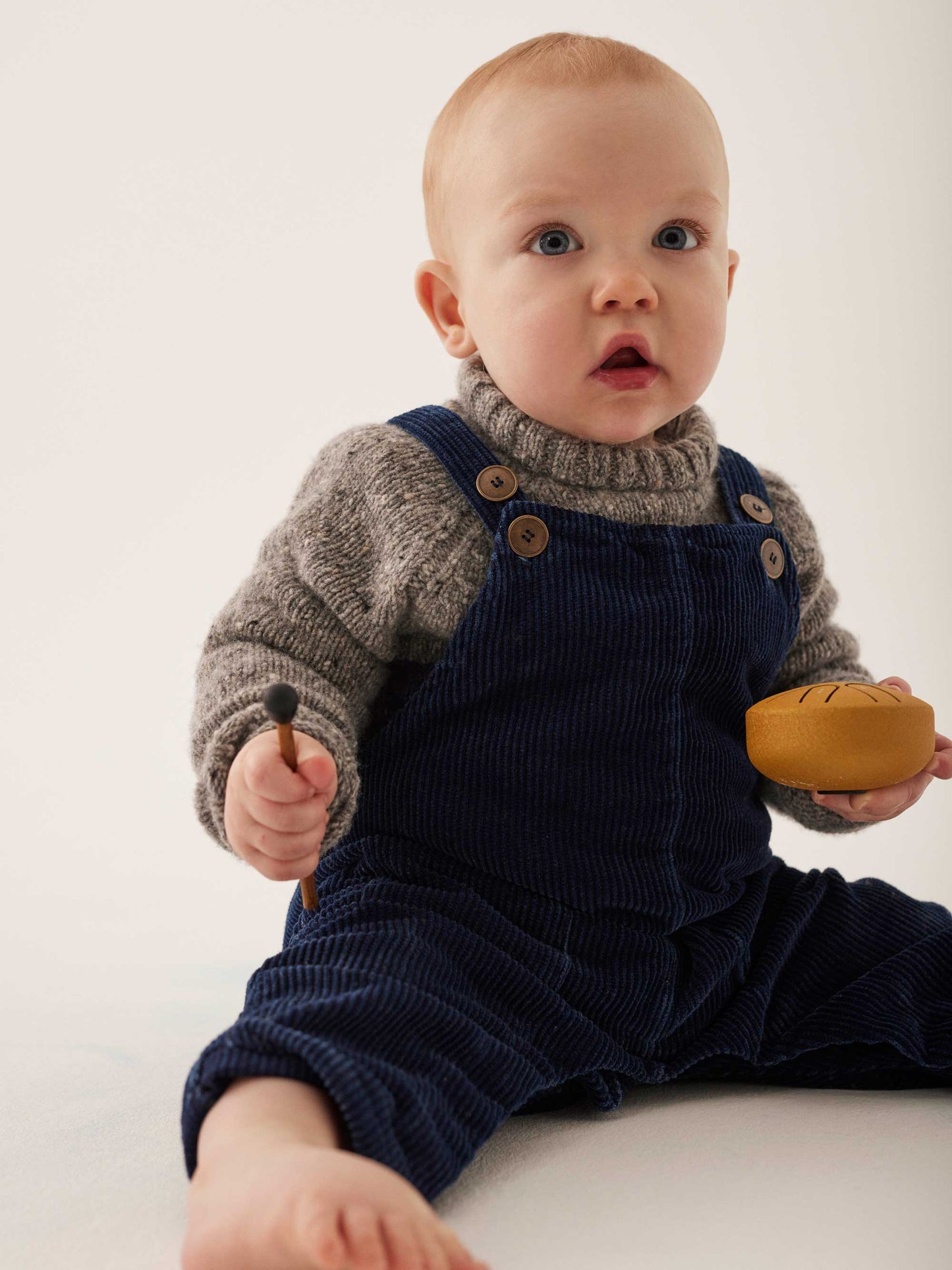 Denim Corduroy Baby Overalls