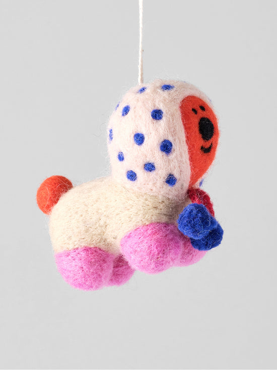 Pom Pom Pup Hanging Felt Ornament