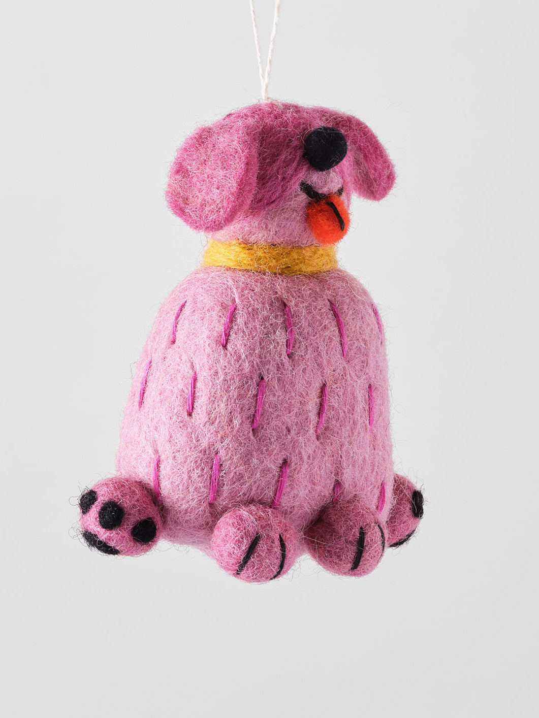 'Tina' Pink Dog Felt Decoration