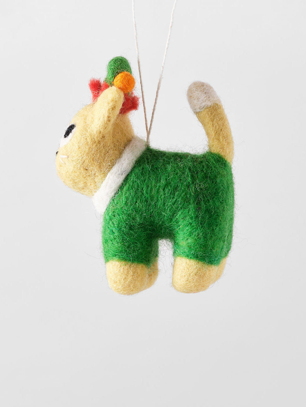 'Buddy' Cat in Elf Felt Decoration